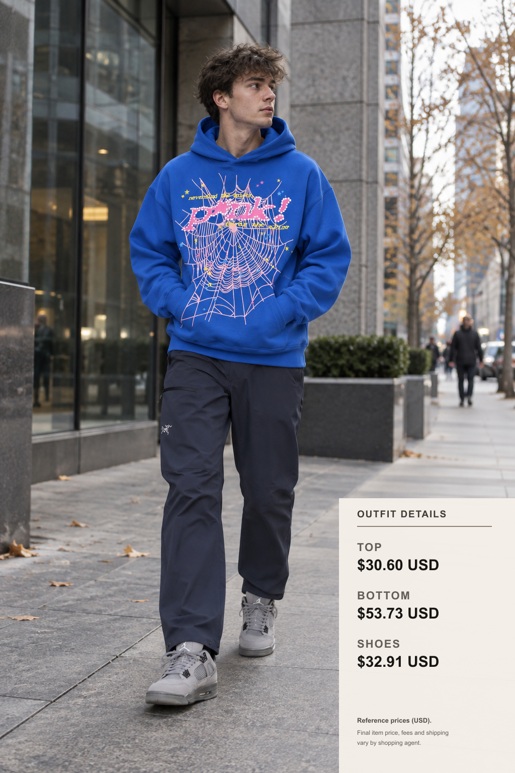 sp5der Hoodie Winter Commute Styling Guide outfit 1 full-body street style for fashionreps