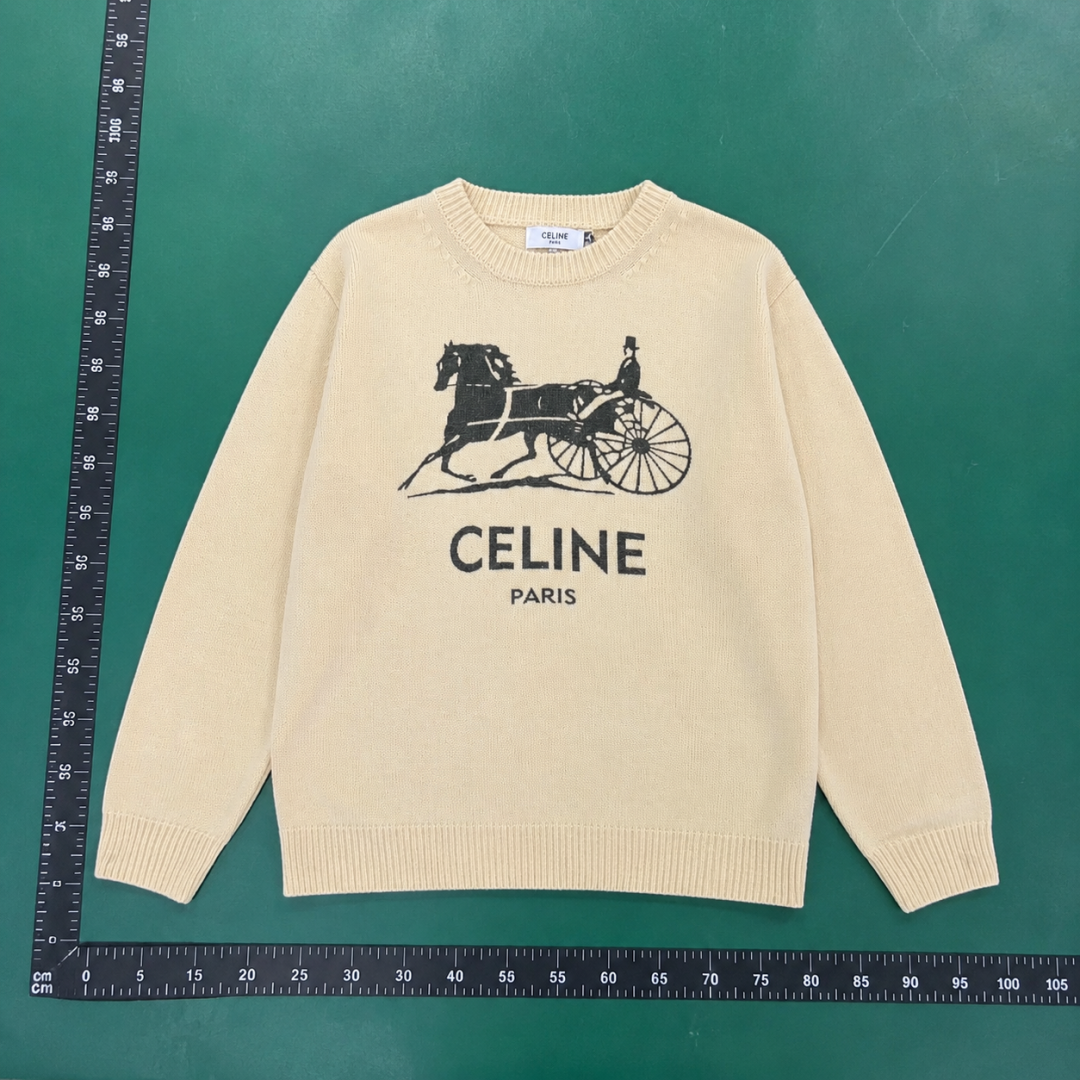 Celine Wool Knit QC: Check Pattern, Size Tag & Flaws