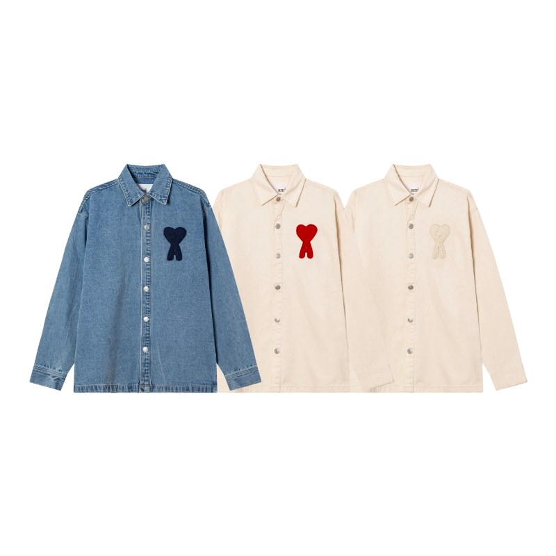 Ami Paris Heart-Embroidered Denim Shirt Review: Cream vs. Denim Blue, Compared at the Bench