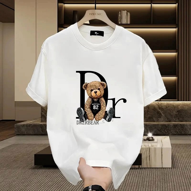 Dior Bear Graphic White T-Shirt Review: Midweight Cotton, Loose Fit, Print Checked
